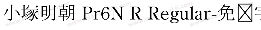 小塚明朝 Pr6N R Regular字体转换